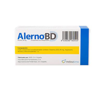 ALERNO BUCODISPERSABLE 20 MG TABLETAS VÍA ORAL