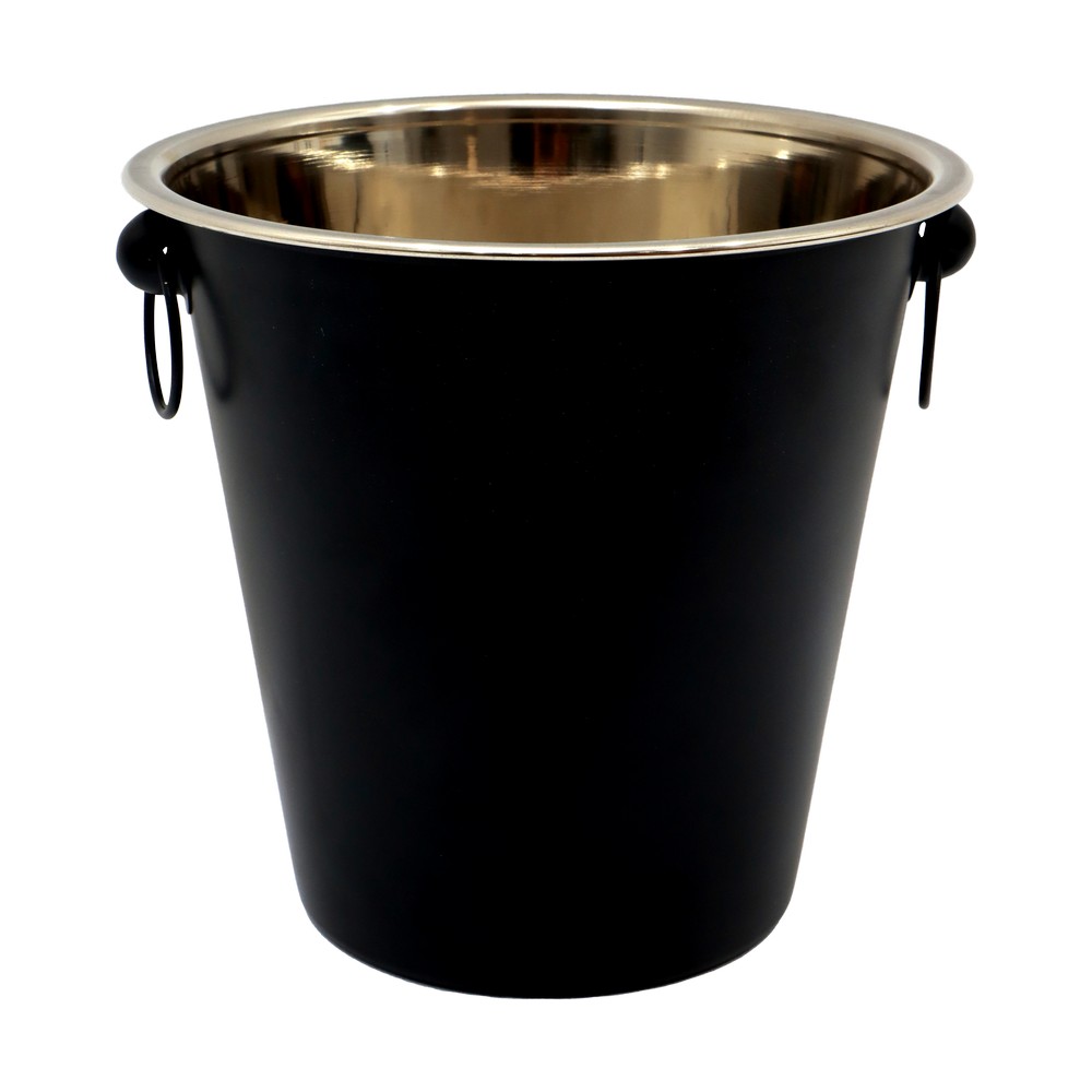 Hielera para bar metalica 20cm negra