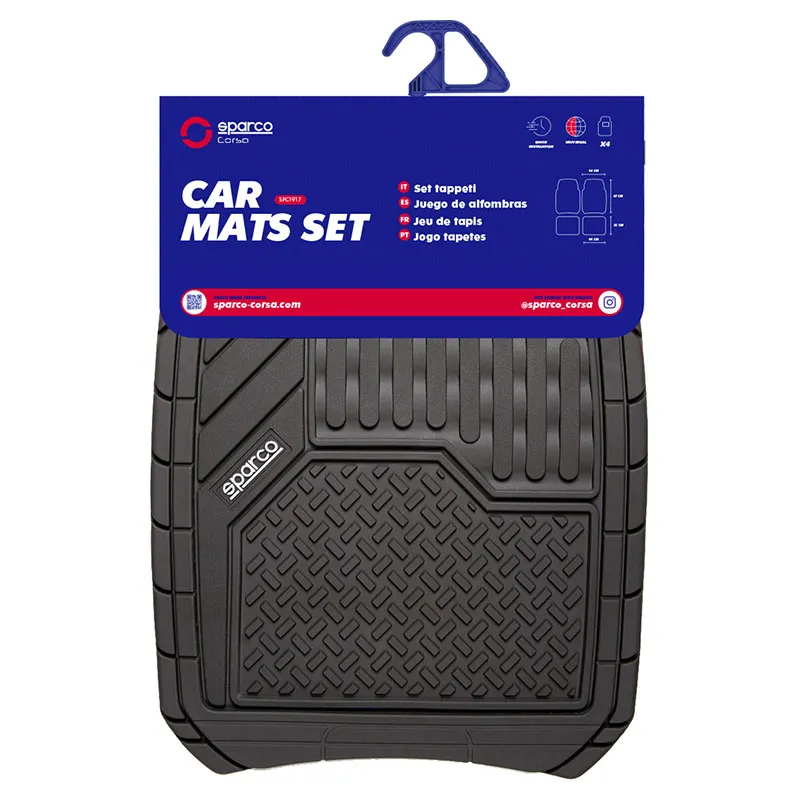 Set de 4 alfombras de PVC SPC1917BK sparco