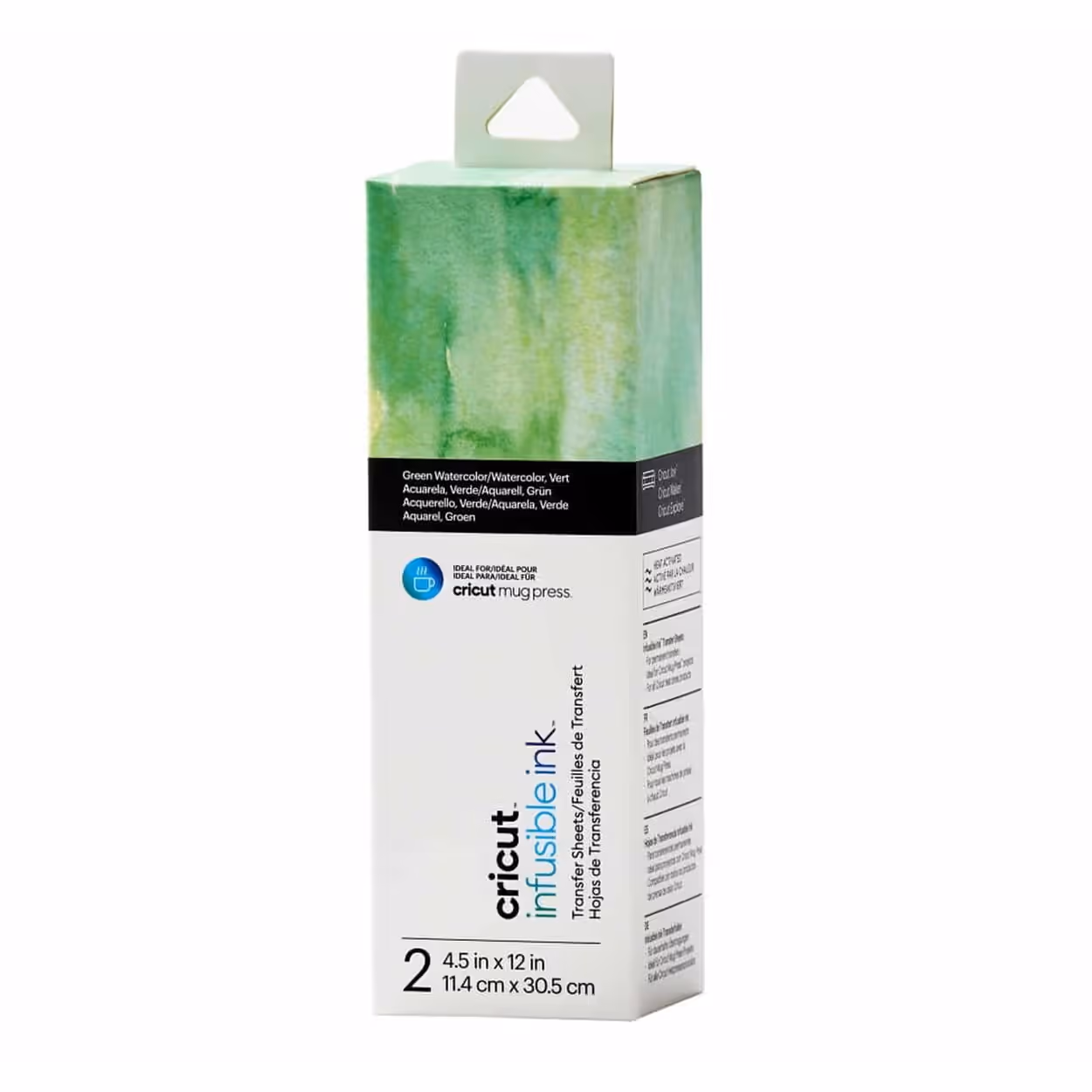 CRICUT HOJA DE TRANSFERENCIA INFUSUBLE INK – GREEN WATERCOLOR – 2 HOJAS
