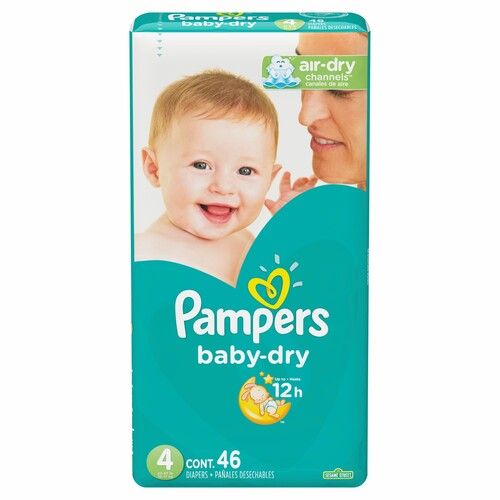 PAMPERS BABY DRY MEGA #4 46UN /2