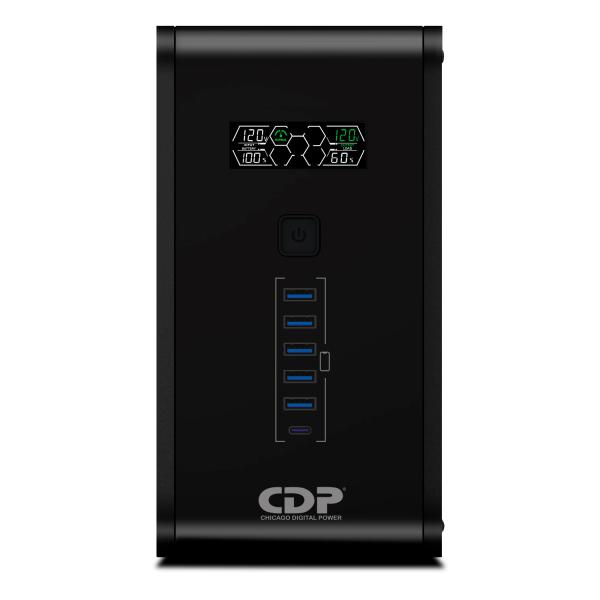 UPS CDP R-SMART751 750VA 350W UPS Linea Interactiva 120VAC AVR 10 Tomas – Negro