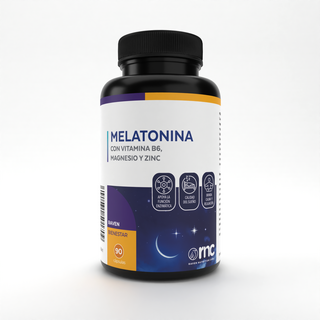 Melatonina RNC con vitamina B6 Magnesio y Zinc 90 capsulas