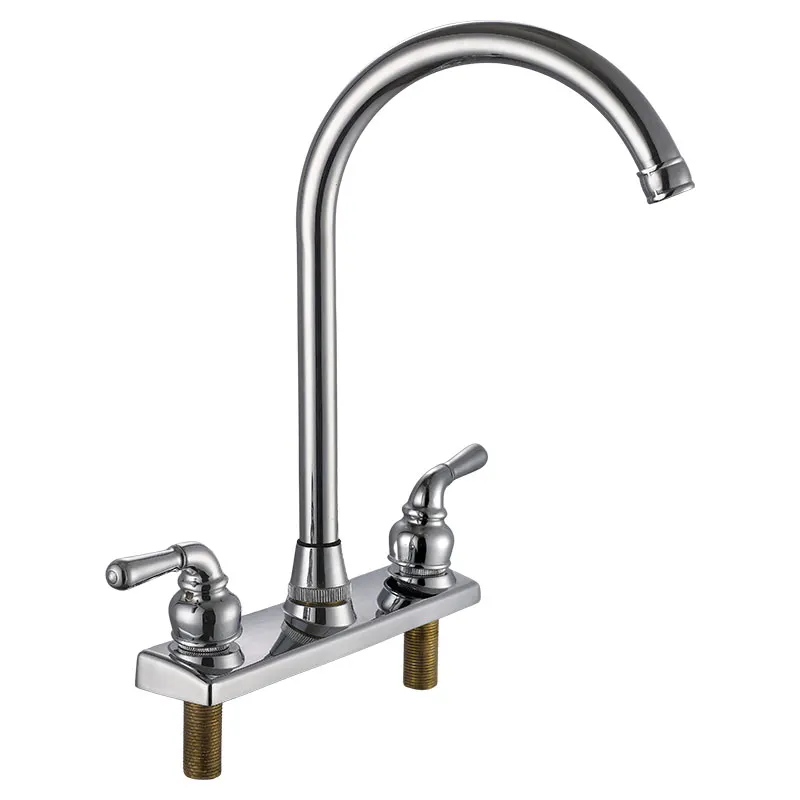 Grifo para cocina 8" cuello alto pulido