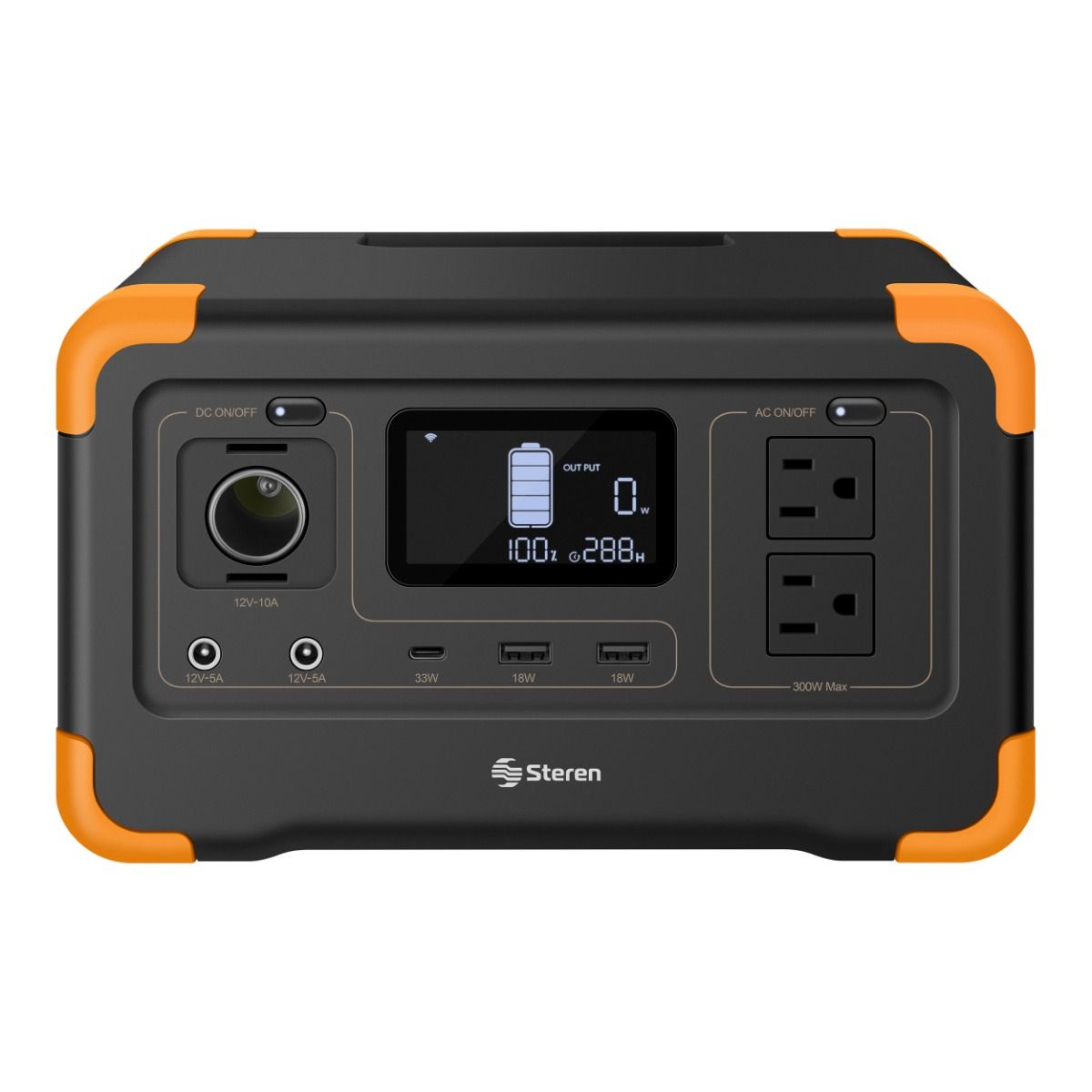 Estación de energía portátil de 288 Wh con inversor de corriente de 300 W (110 Vca) y monitoreo por app