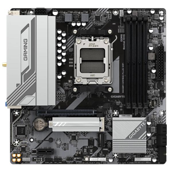 Tarjeta Madre Gigabyte Gaming B650M Plus Micro ATX DDR5 / WiFi 6E Bluetooth WiFi – Negro / Blanco