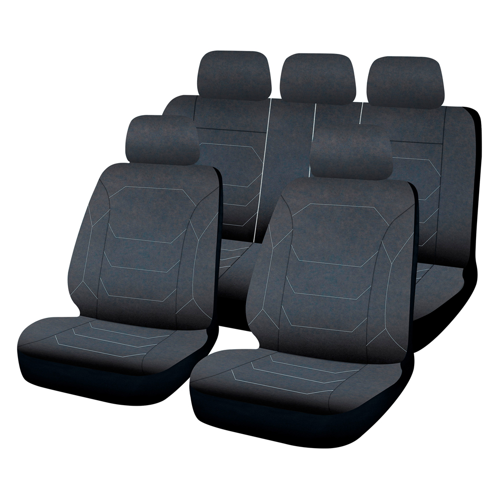 Forro de asiento negro-gris