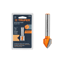 Cuchilla Router Corte En V 1/2" Truper