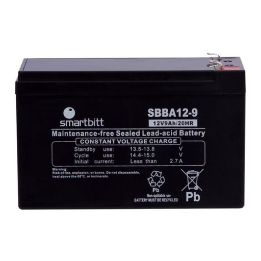 BATERIA SMARTBITT SBBAT-12V9AH 9AH 12V PARA UPS