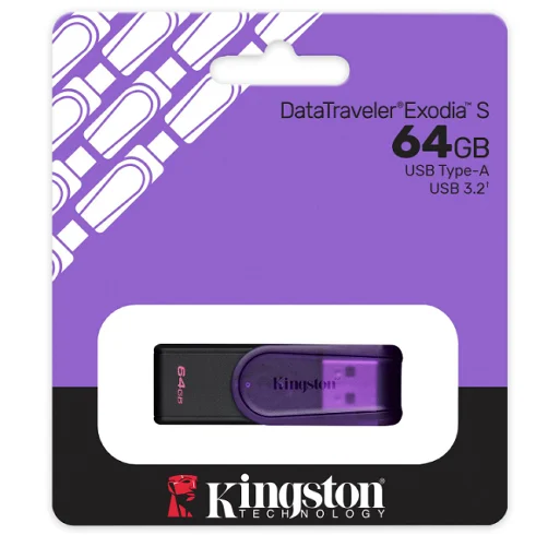 Kingston Memoria USB DataTraveler Exodia S – 64GB – Morado