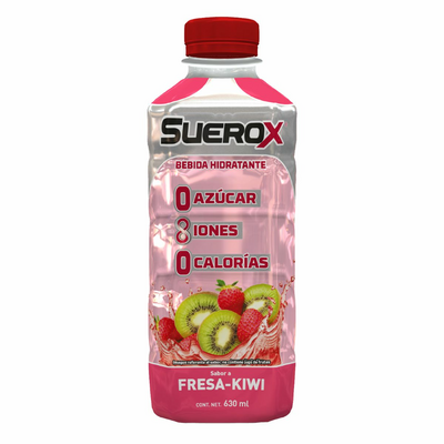 Suerox, bebida hidratante, sabor fresa-kiwi, 630 ml