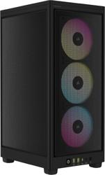CASE RGB CORSAIR 2000D AIRFLOW MINI TOWER VENTILADORES 3 DE 120MM CON REJILLAS DE ACERO CC-9011246-WW NEGRO