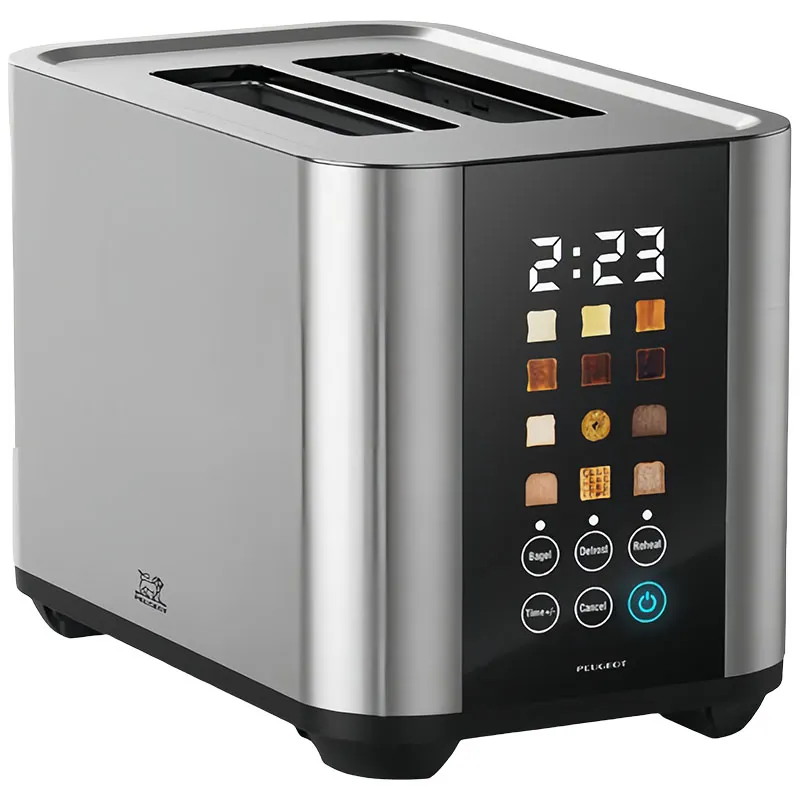 Tostadora con panel digital y mecanismo automático 2 rebanadas 1000 W Peugeot
