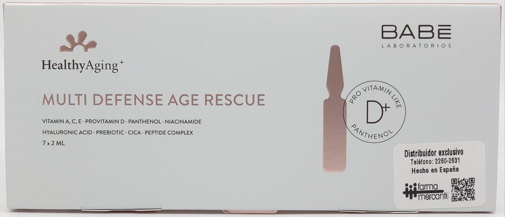 BABE, healthy aging, ampollas multidefense age rescue 2 ml