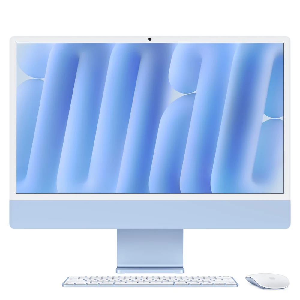 iMac con pantalla Retina 4,5K de 24 pulgadas: Chip M4 de Apple con CPU de 10 núcleos y GPU de 10 núcleos, 512 GB SSD - Azul