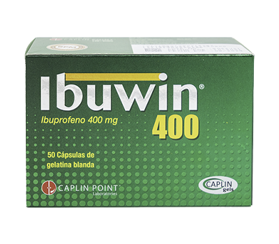 IBUWIN LIQUID GELS 400MG X 50