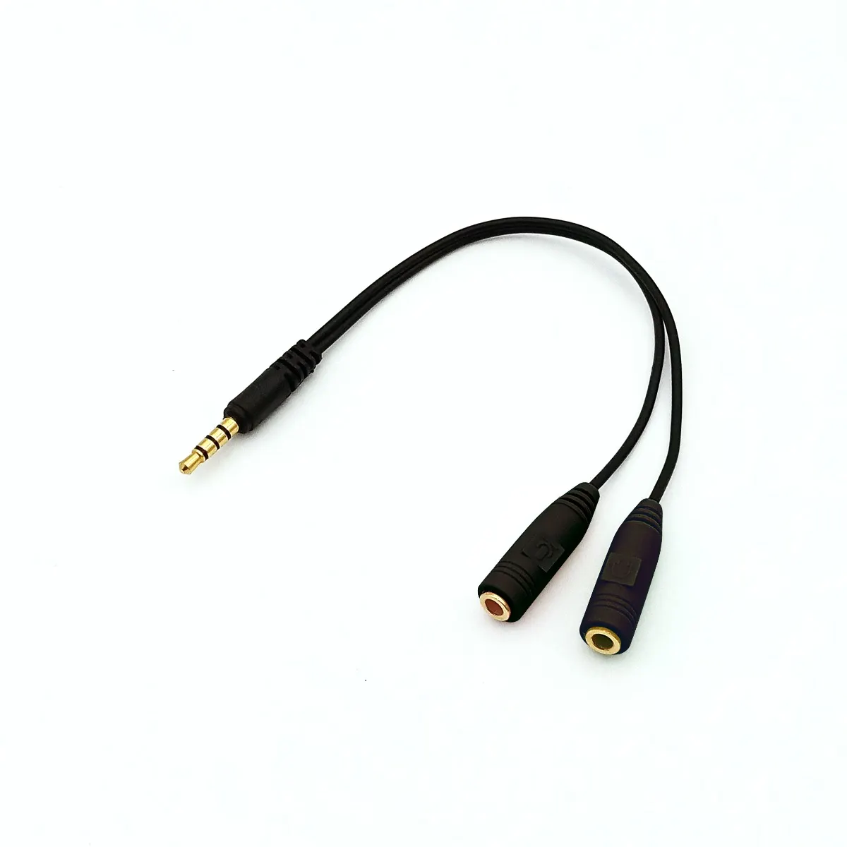Cable de audio y micrófono RadioShack Macho a 2 hembras Negro