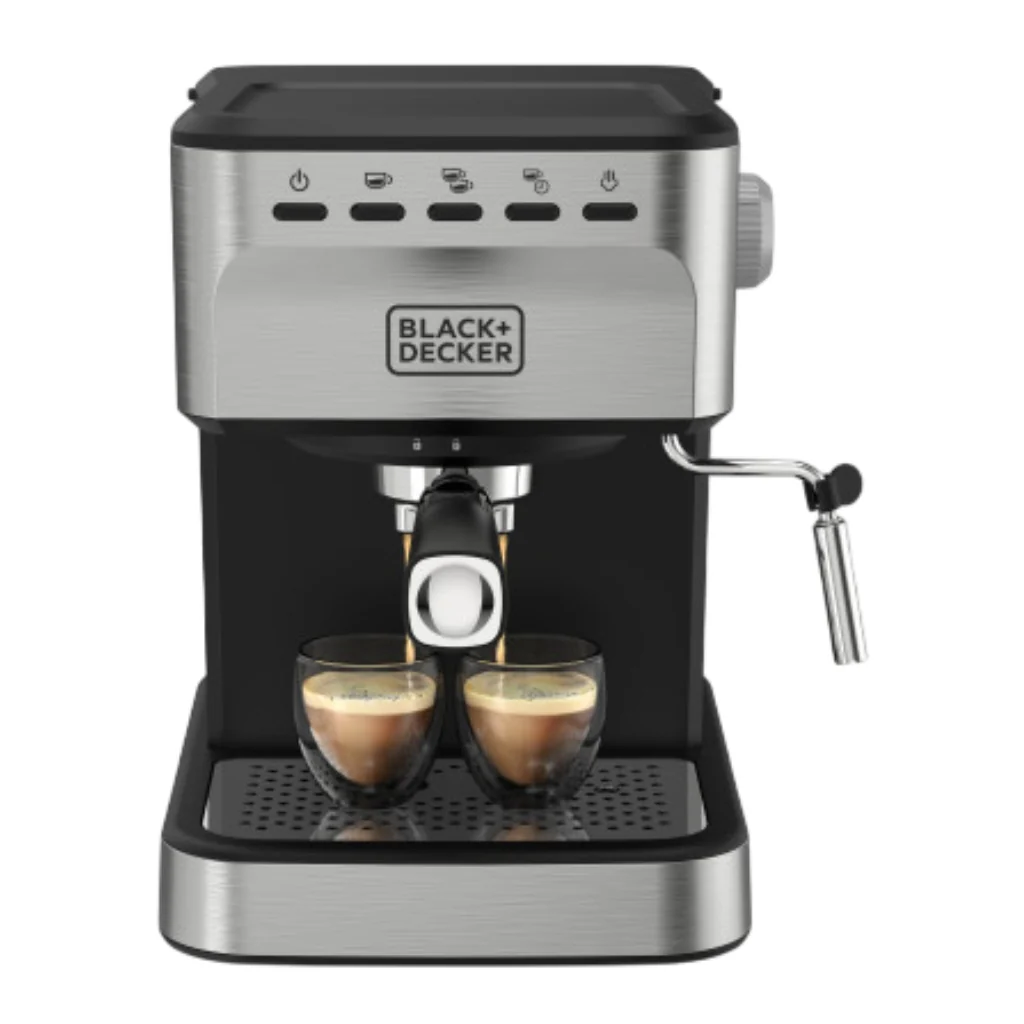 Black & Decker Máquina de café espresso semiautomática negro / plateado