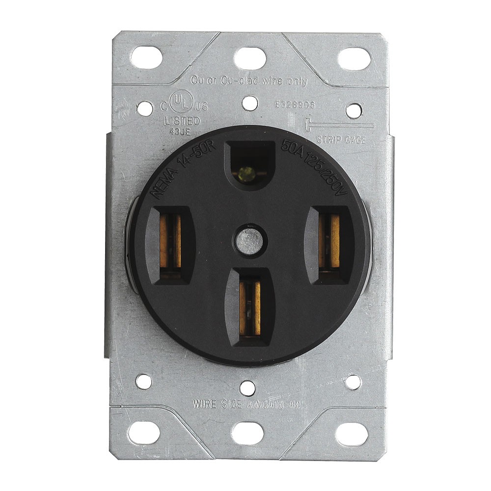 Tomacorriente empotrar 50a 125-250v 3p-4w eagle
