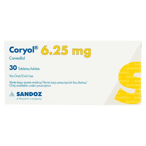 Coryol 6.25Mg X30 Tab X Caja
