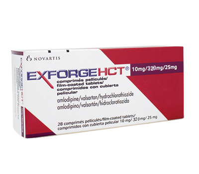 EXFORGE HCT 10MG/320MG/25MG TABLETAS VIA ORAL