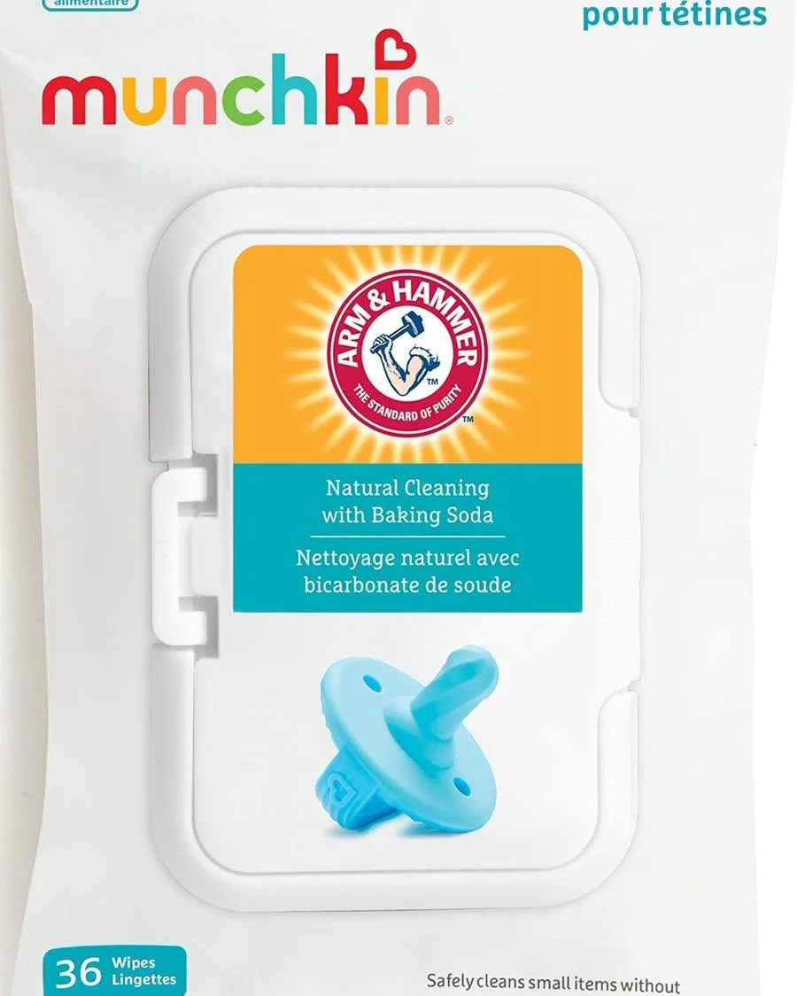 Toallitas Munchkin desinfectantes para chupetas, extractores y accesorios