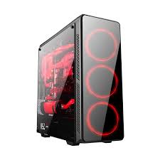 CASE GAMING X-LION KP-895 TEMPERADO FRONT Y TEMPERADO LATERAL +3 FANS FRONT PANEL