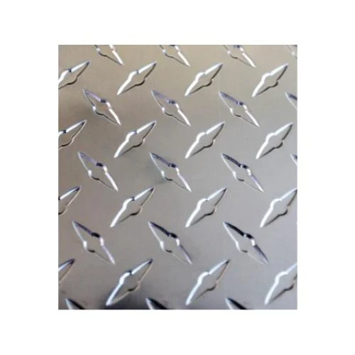 Lamina Estriada Aluminio 3003 (H22) 4X8 Pies 4.76 Mm (3/16") Patron Diamantado Pulido Brillante