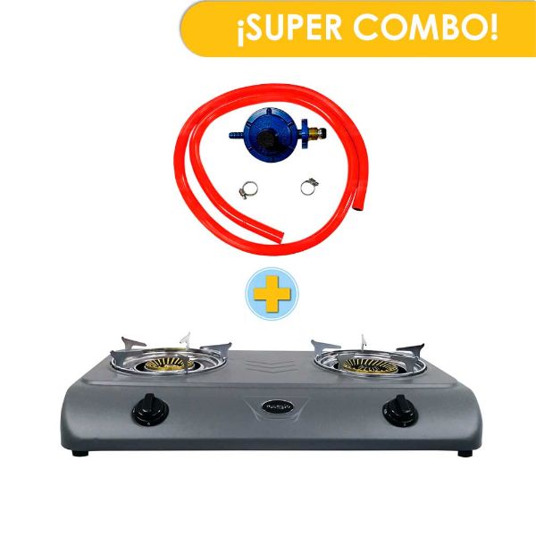 Combo Plantilla a Gas MAGGIO MPG103CB + Kit conexión Gas ECOGAS Rosca