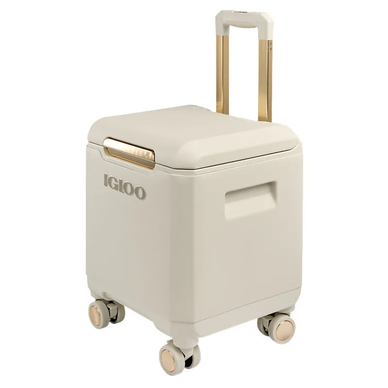 Hielera Tagalong 19 Litros beige incluye ruedas Igloo