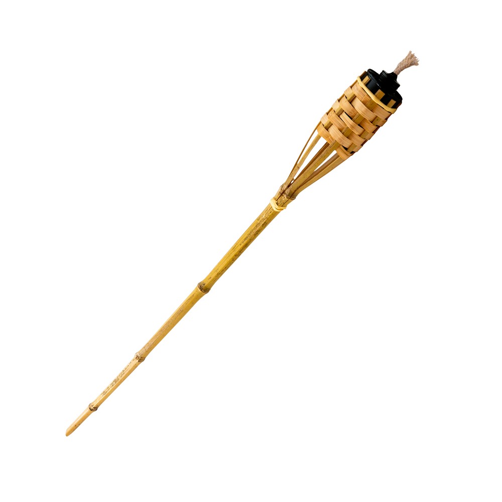 Antorcha para patio de bambú natural tejida