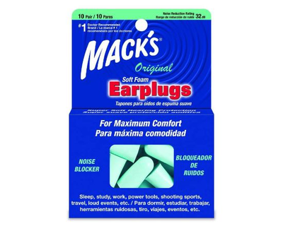 Tapones para oidos Macks original 10 pares