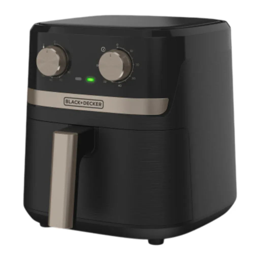 Freidora de aire perillas Black + decker gris AFBD42-3BDLA