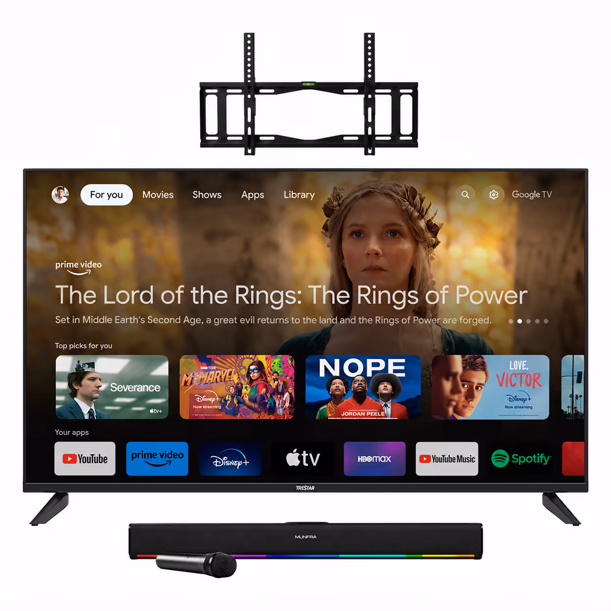 COMBO PANTALLA TELSTAR LED SMART UHD 4K – GOOGLE TV – 65″