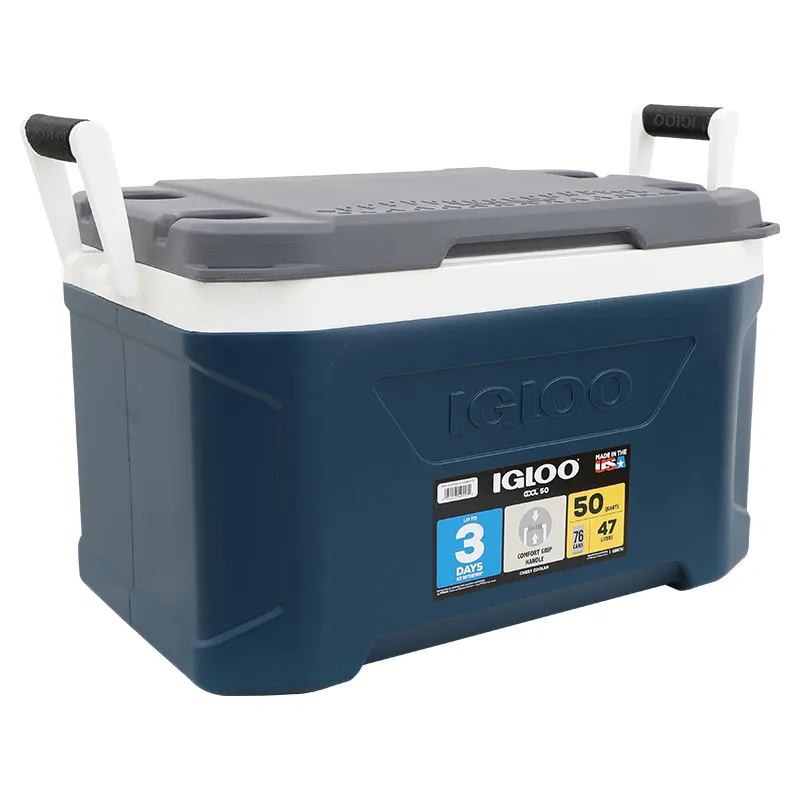Hielera maxcold 50 qt / 47 L azul oscuro y gris igloo