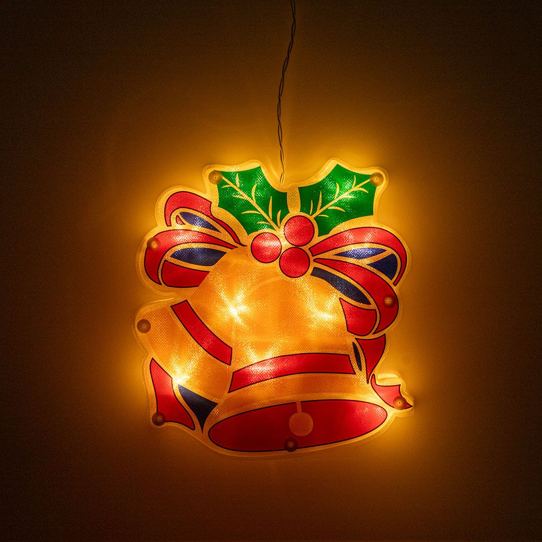Campana luminosa 10 luces led plástico 17x17.5x2cm