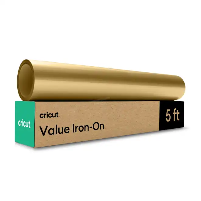 Vinil textil Cricut Value Iron-On dorado 12” x 5 ft