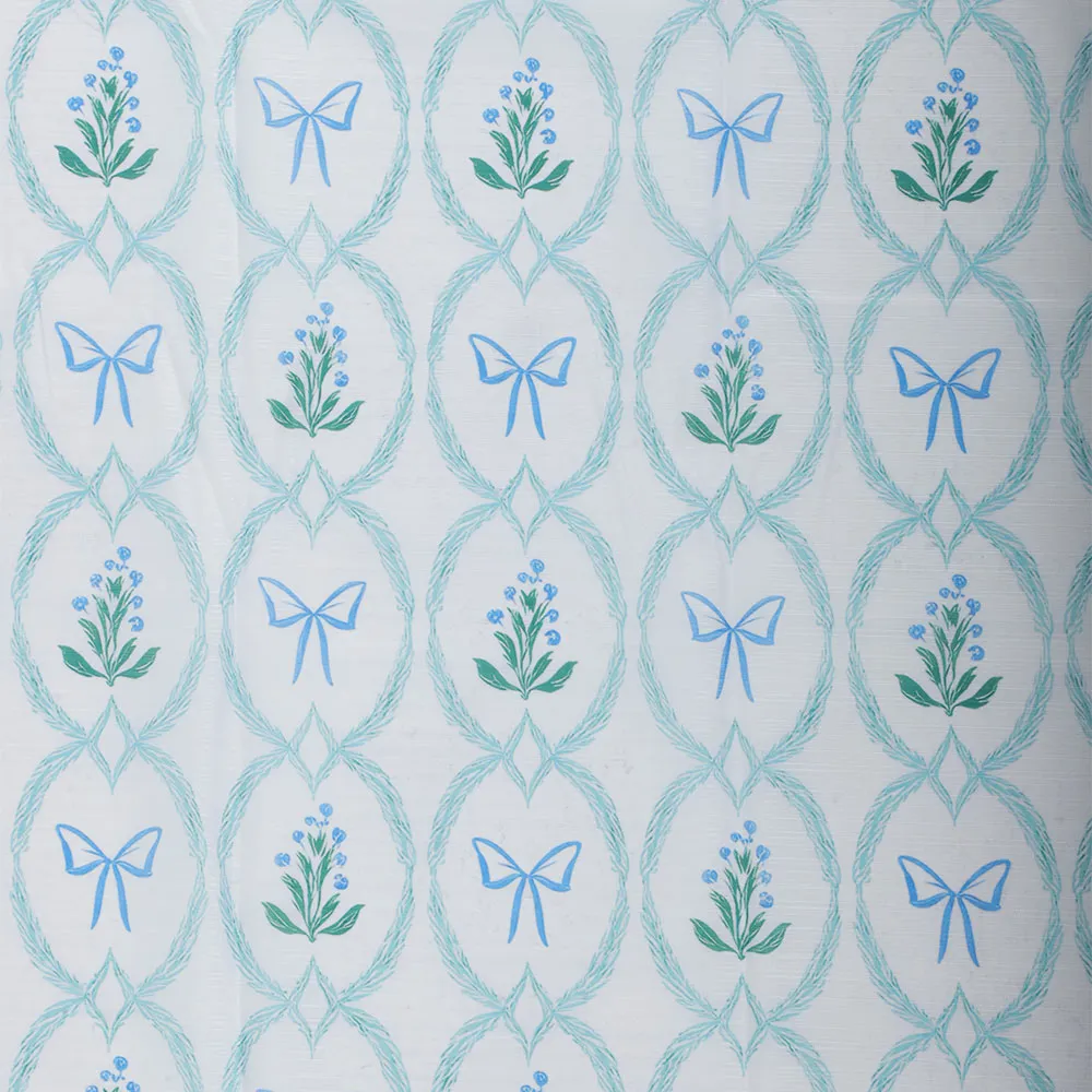 Cortina de baño 1 pieza lazo verde