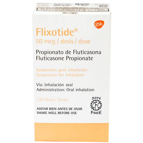 Aerosol Flixotide para Inhalación 50Mcg 120 Dosis