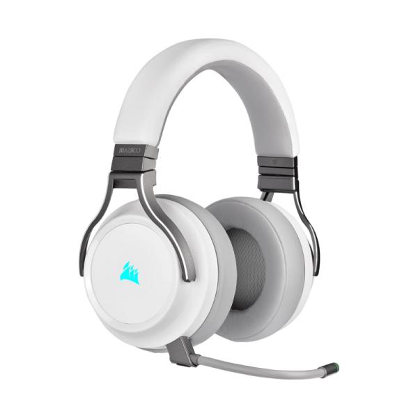 Headset Corsair Gaming RGB Virtuoso Inalámbrico USB – Blanco