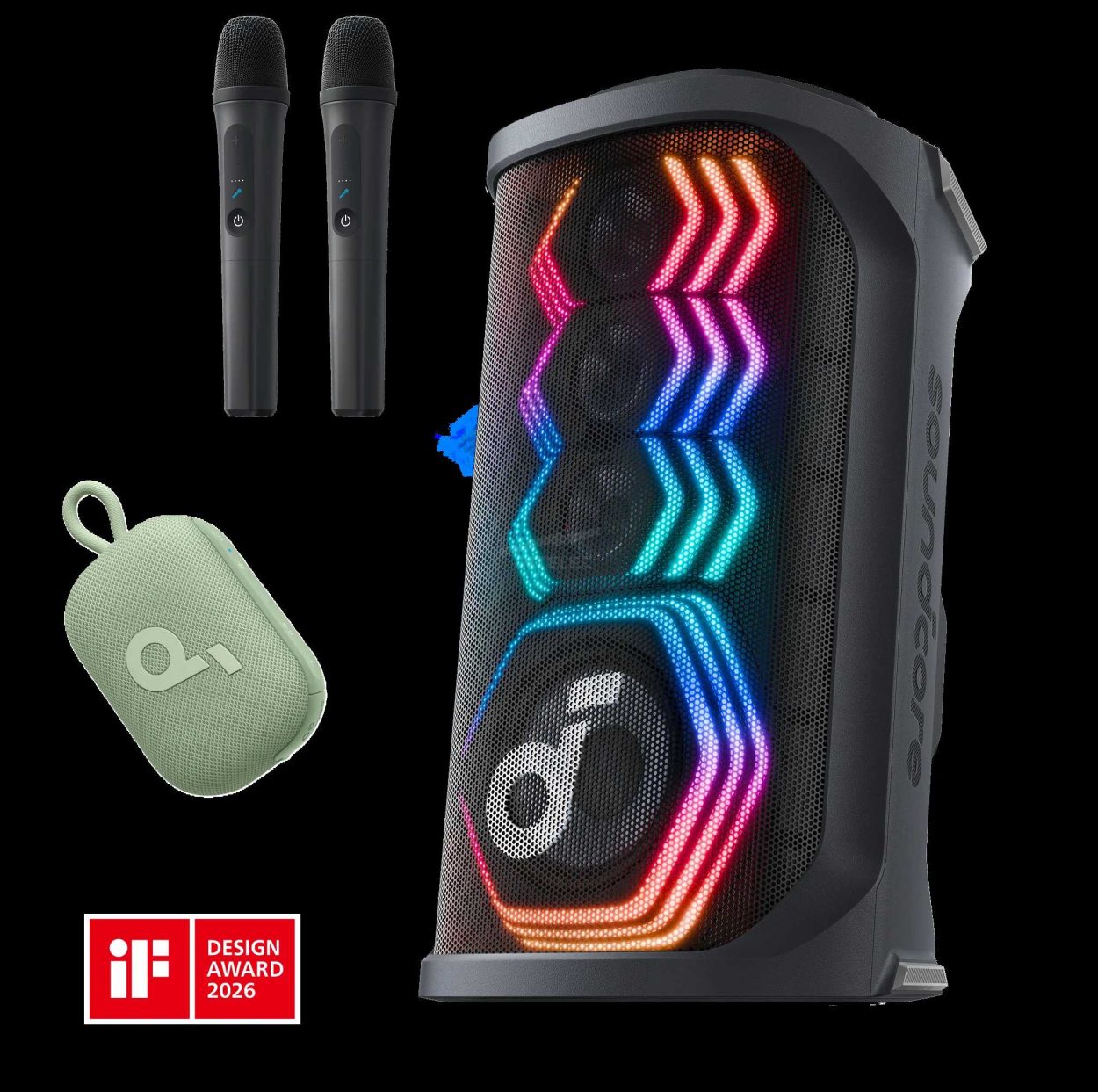 PARLANTE PARTY SOUNDCORE RAVE 3 NEGRO + SELECT 4GO VERDE