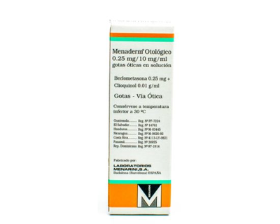 Menaderm Otologico gotas via otica 10ml