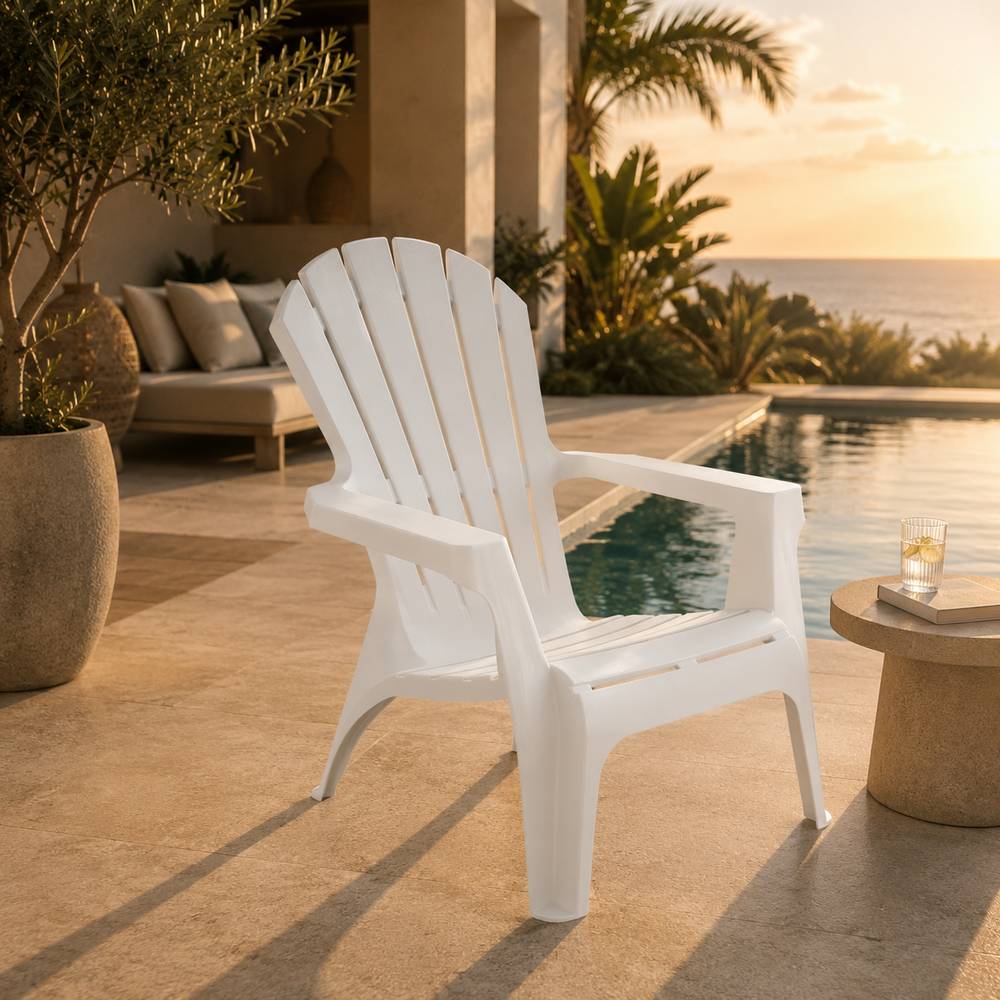 Silla plastica para jardin 75x86x86cm blanco