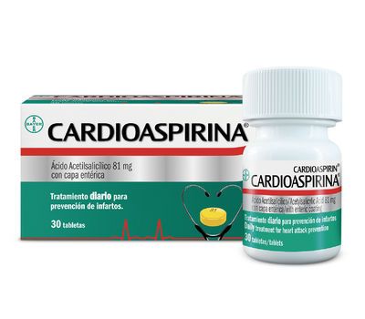 CARDIOASPIRINA 81 MG TABLETAS VIA ORAL