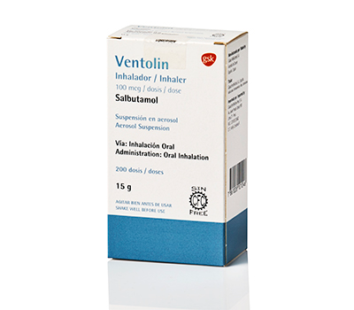 VENTOLIN 20 MG 200 DOSIS INHALADOR VIA ORAL