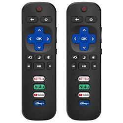 (2 Pack) Replacement Remote Control for Roku TV, for TCL Roku/O