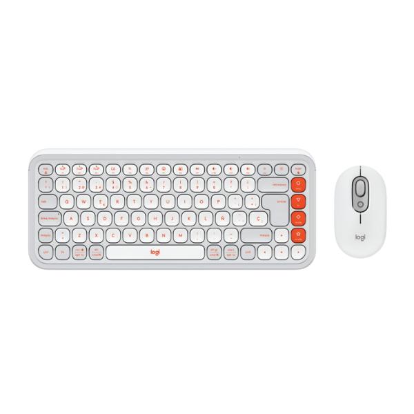 Teclado y Mouse Logitech POP Icon Combo Español Inalámbrico Bluetooth – Blanco