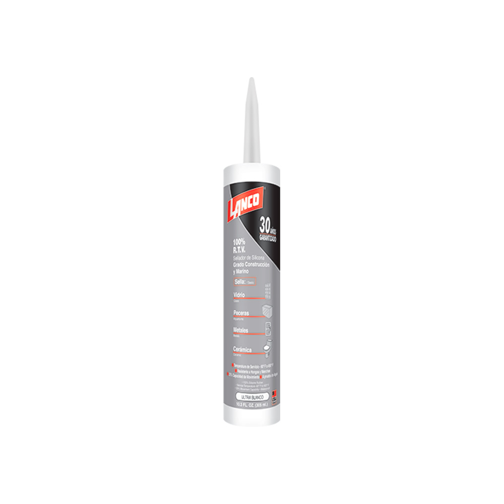 Sellador 100 porciento silicona marino rtv 300ml blanco