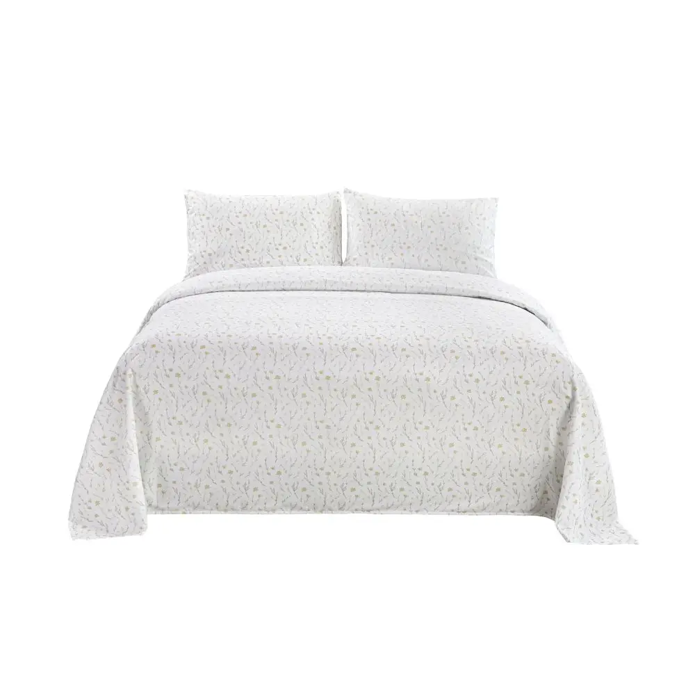 Set de Edredon Quattro Twin Microfibra Blanco QTTBSSET04