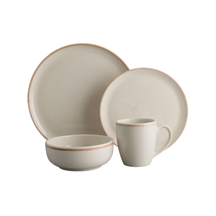 VAJILLA 16PCS CAOBA BEIGE MARCA CORONA